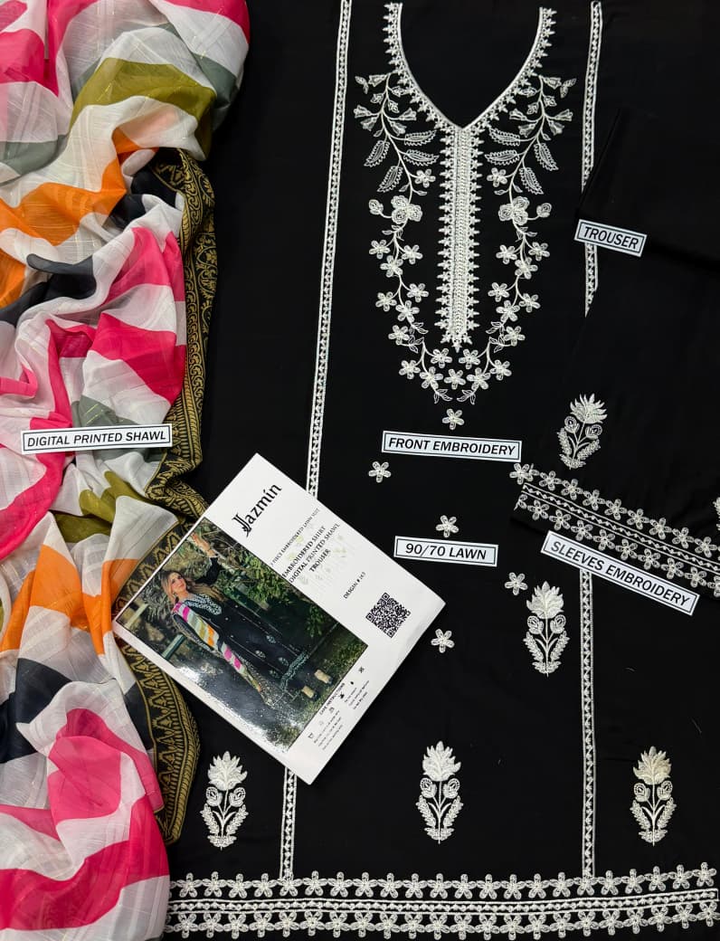 SUMMER COLLECTION - Lawn 3PC Embroidered