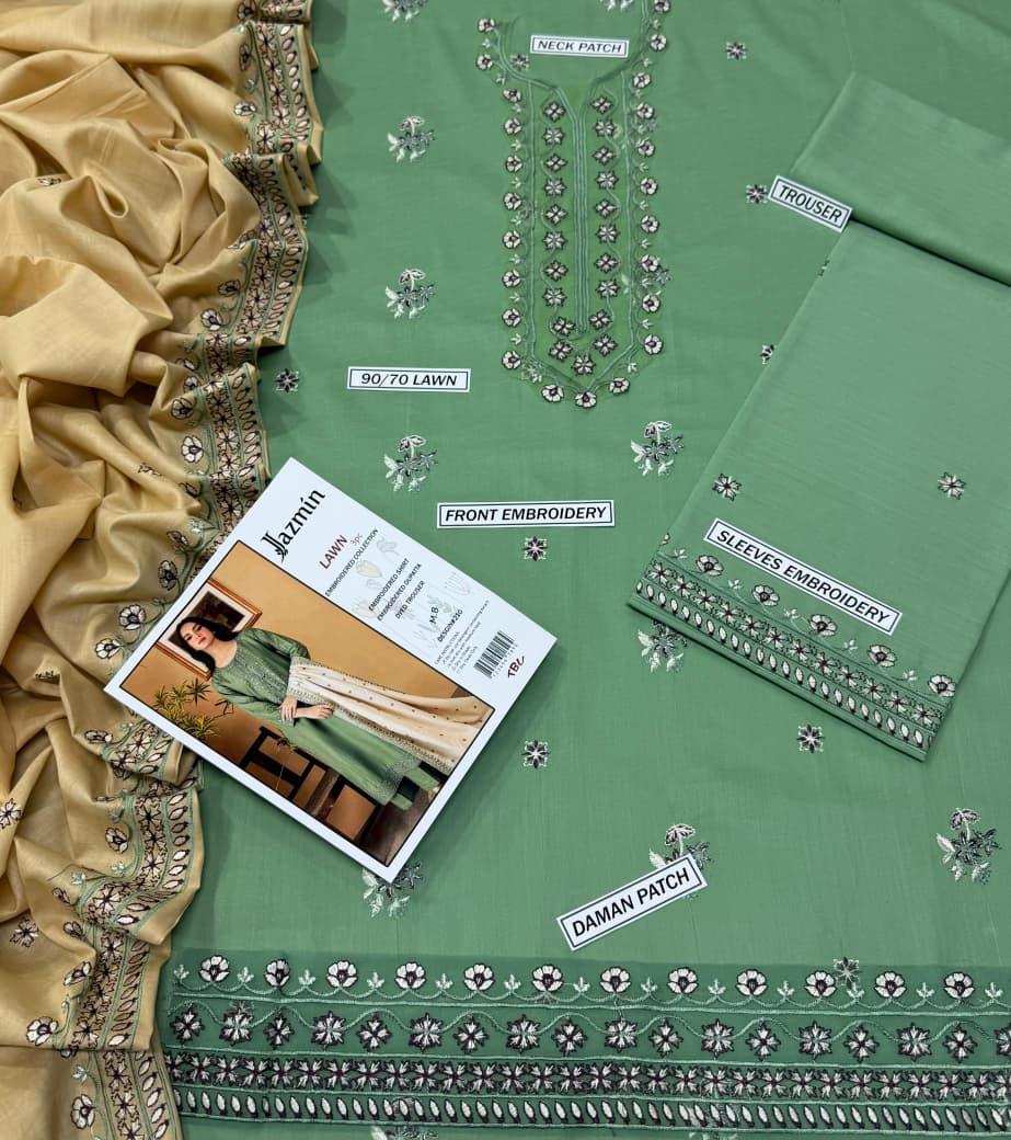SUMMER COLLECTION - Lawn 3PC Embroidered