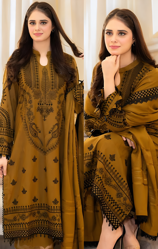 SUMMER COLLECTION - Lawn 3PC Embroidered