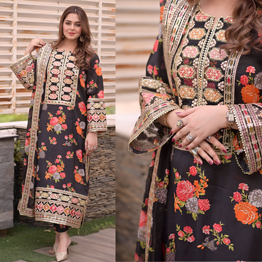 ANEELAS LAWN HIT CODE – Premium Lawn 3PC