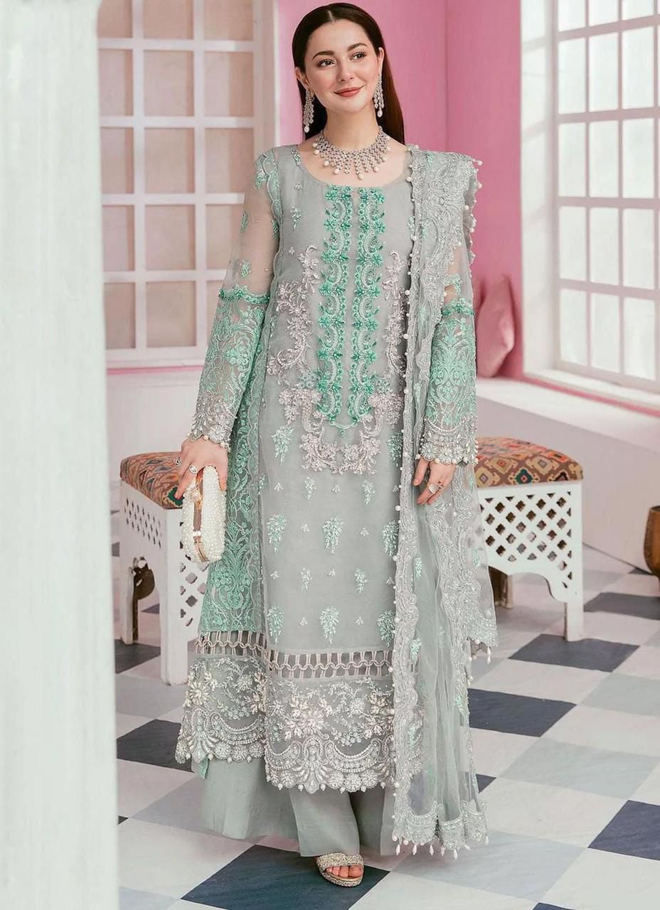 Elaaf Bridal Organza Embroidered Dress