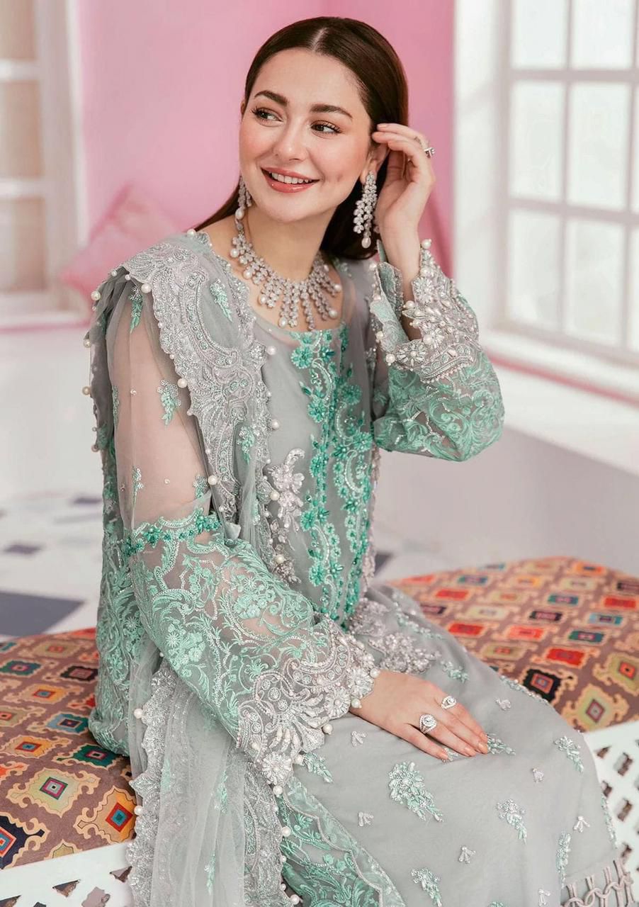 Elaaf Bridal Organza Embroidered Dress
