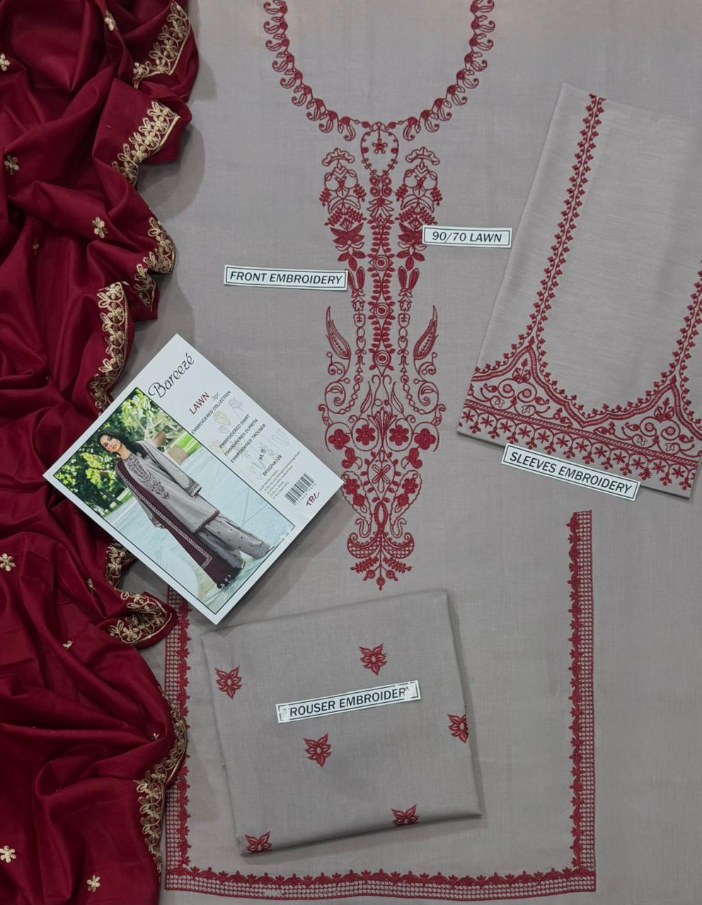 SUMMER COLLECTION - Lawn 3PC Embroidered
