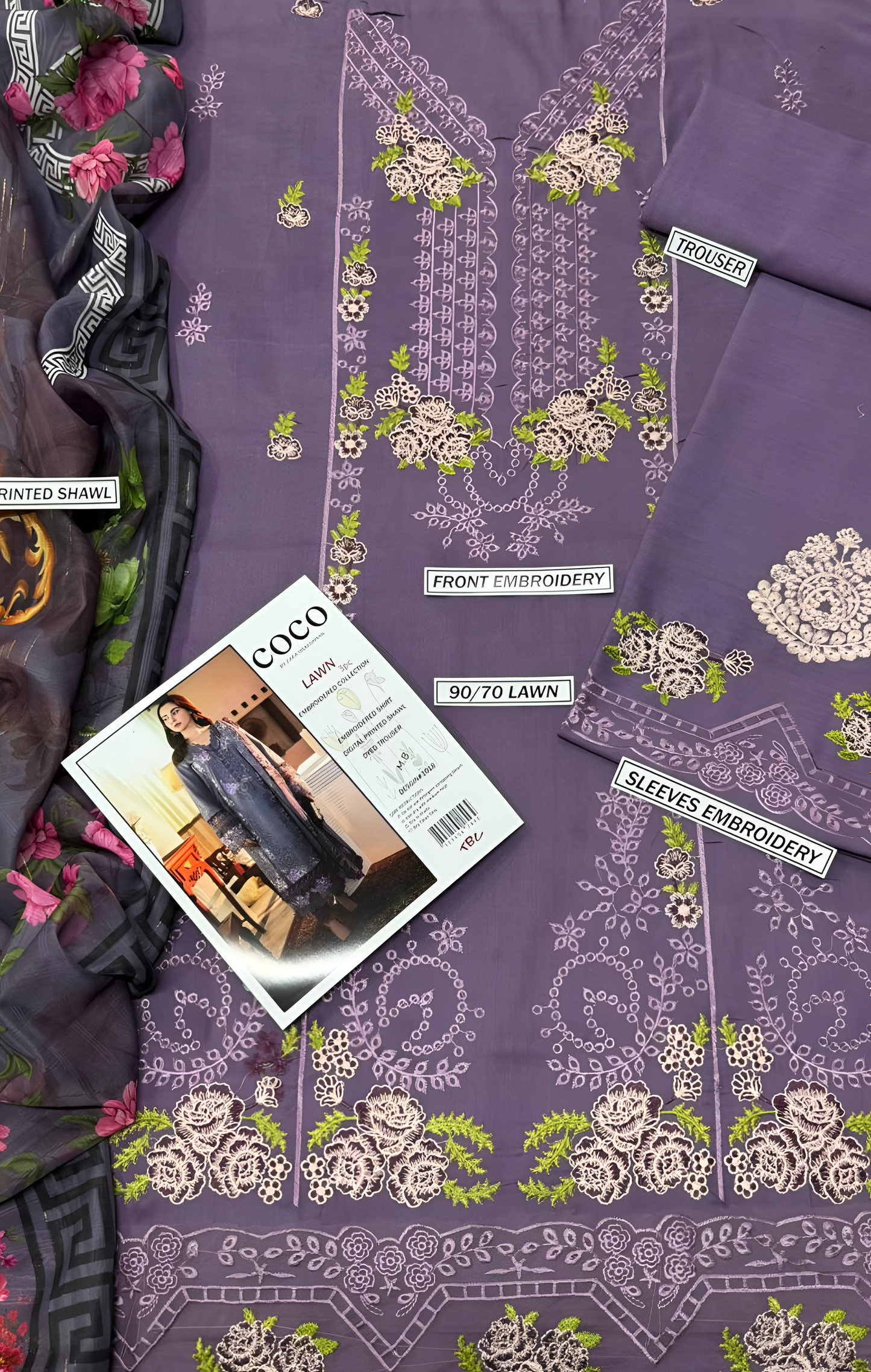 Summer Collection - Lawn 3PC Embroidered