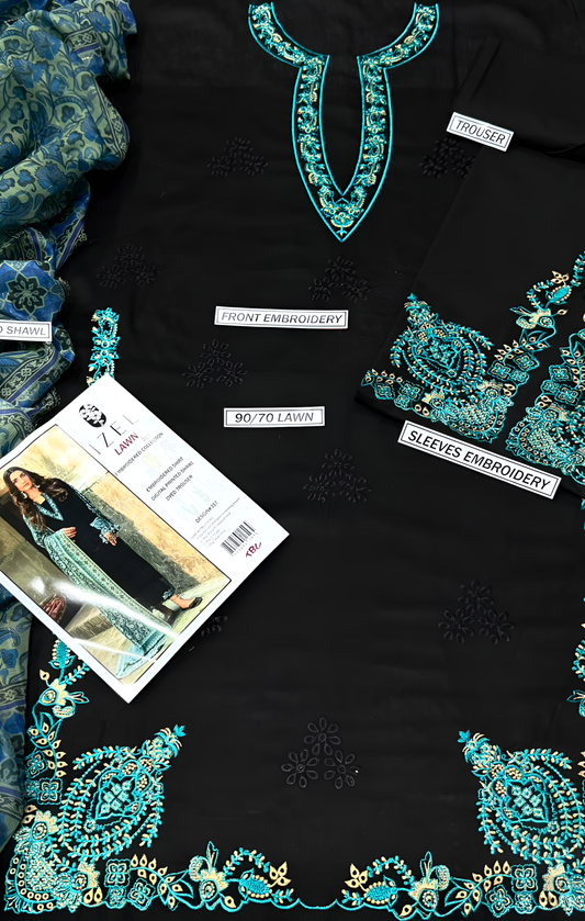 Summer Collection - Lawn 3PC Embroidered